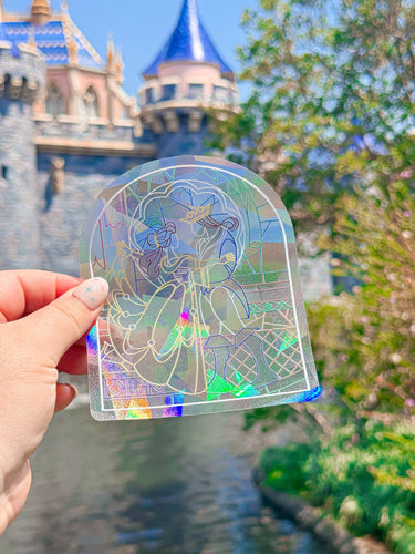 Suncatcher Sticker - Enchanted Rose